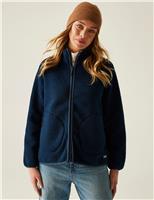 Frankie Borg Funnel Neck Zip Up Fleece