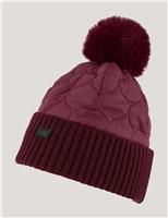 Showerproof Faux Fur Pom Beanie Hat
