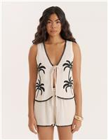 Kenna Co-ord Palm Print Top