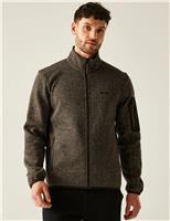 Regatta Newhill Textured Funnel Neck Zip Up Fleece Dark Green