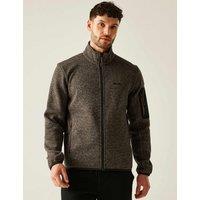 Regatta Newhill Textured Funnel Neck Zip Up Fleece Dark Green