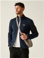 Regatta Newhill Textured Funnel Neck Zip Up Fleece Dark Green