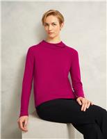 Merino Rich Roll Neck Button Detail Jumper