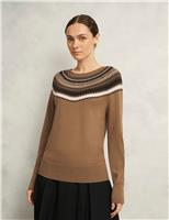 Merino Wool Blend Fair Isle Jumper