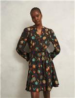 Floral V-Neck Mini Skater Dress