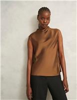 Satin Cowl Neck Blouse