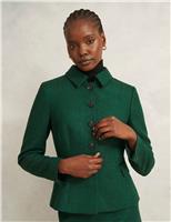 Pure Wool Tweed Single Breasted Blazer