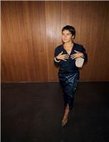 Leather Look Ruffle Midi Wrap Skirt