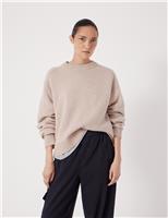 Pure Merino Wool Crew Neck Relaxed Jumper