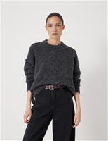 Alpaca Blend Textured Crew Neck Jumper