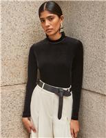 Velvet High Neck Bodysuit