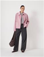 HUSH Pure Wool Double Faced Jacket Soft Pink