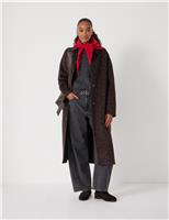 Pure Wool Leopard Print Double Faced Coat