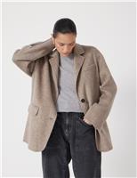 HUSH Pure Wool Double Faced Blazer Oatmeal