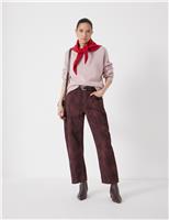 Mid Rise Animal Barrel Ankle Grazer Jeans