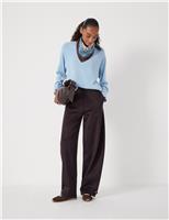 Cotton Blend Barrel Leg Joggers