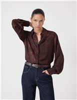 Animal Print Collared Shirt