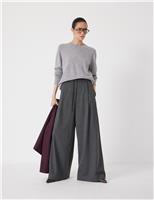 Striped Drawstring Wide Leg Trousers