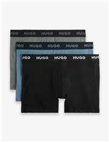 3 Pack Cotton Rich Logo Waistband Boxers