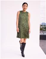 Drop Sequin Crew Neck Mini Shift Dress