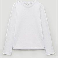 HUSH Pure Cotton Slim Fit Long Sleeve T-Shirt White