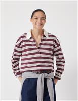 Pure Cotton Striped Polo Top