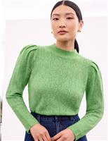 Pointelle Puff Sleeve Jumper