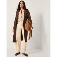 Monsoon Suedette Trench Coat Chocolate