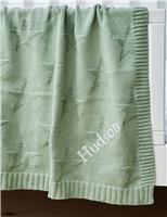 Personalised Sage Star Jacquard Blanket