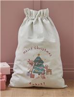 Personalised Pink Christmas Cream Sack