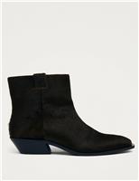 Syd Leather Cuban Heel Ankle Boots