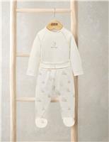 2pc Pure Cotton Bear Print Outfit (0-12 Mths)