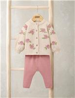 2pc Knitted Cardigan & Leggings Set (0-12 Mths)