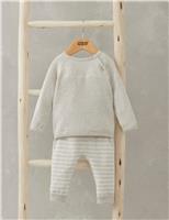 2pc Pure Cotton Slogan Outfit (0-9 Mths)