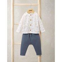 Mamas & Papas 3pc Kite Print Outfit (0-12 Mths) White Mix