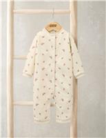 Mamas & Papas Pure Cotton Floral Romper (0-12 Mths) Cream Mix