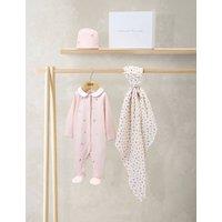 Mamas & Papas 3pc Pure Cotton Embroidered Starter Set (0-6 Mths) Pink Mix