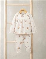 Mamas & Papas Pure Cotton Berries Print Pyjamas (3-36 Mths) Cream Mix