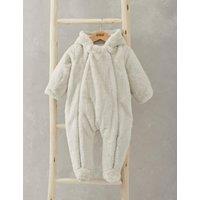 Mamas & Papas Faux Fur Pramsuit (0-12 Mths) Grey Mix
