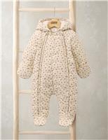 Ditsy Floral Quilted Pramsuit (0-12 Mths)