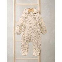 Mamas & Papas Ditsy Floral Quilted Pramsuit (0-12 Mths) Cream Mix