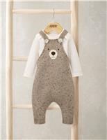 2pc Bear Dungaree Outfit (0-12 Mths)