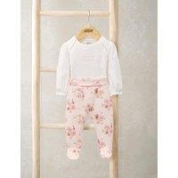 Mamas & Papas 2pc Pure Cotton Bodysuit & Leggings Set (0-12 Mths) Pink Mix