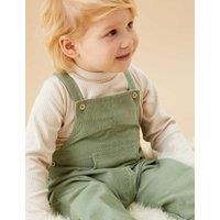 MORI Cord Supersoft Dungarees (3 Mths-4 Yrs) Green