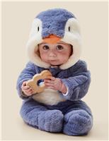 Faux Fur Penguin Pramsuit (0-24 Mths)