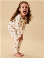 Cotton Blend Teddy Bear Pyjamas (0-6 Yrs)