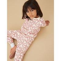 MORI Cotton Blend Hearts Joggers (3 Mths - 6 Yrs) Cream