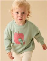 MORI Cotton Blend The Very Hungry Caterpillar Sweater (3 Mths-6 Yrs) Green