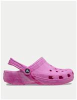 Watercolour Marbled Flatform Clogs