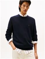 Tommy Hilfiger Essential Pure Cotton Crew Neck Jumper Navy